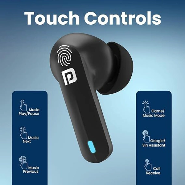 Portronics Harmonics Twins S11 True Wireless in Ear Earbuds - White - White