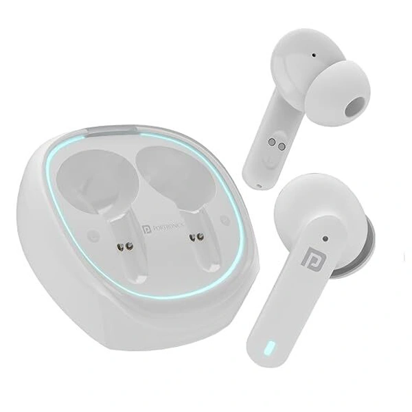 Portronics Harmonics Twins S11 True Wireless in Ear Earbuds - White - White