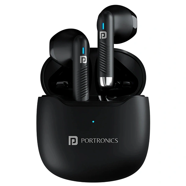 Portronics Harmonics Twins S12 in Ear TWS Earbuds - Black - Black