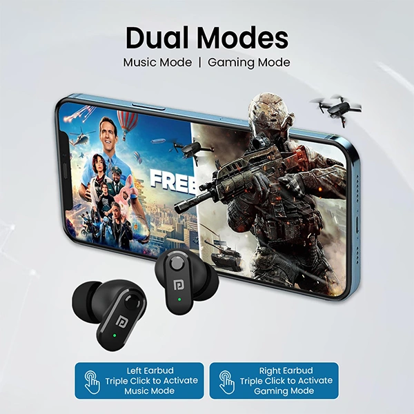 Portronics Harmonics Twins S16 in Ear Wireless TWS Earbuds - Blue - Blue
