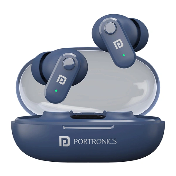 Portronics Harmonics Twins S16 in Ear Wireless TWS Earbuds - Blue - Blue