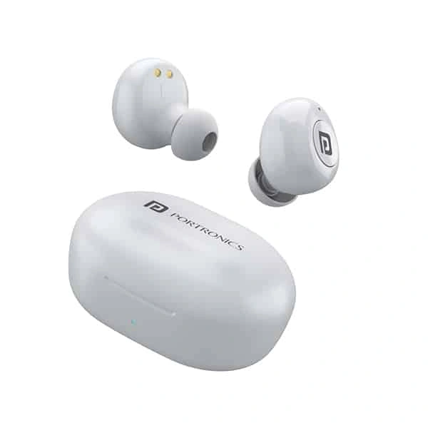 Portronics Harmonics Twins S3 Earbuds - Black, White