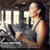 Portronics Harmonics Twins S3 Earbuds - Black, White