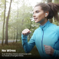 Portronics Harmonics Twins S3 Earbuds - Black, White