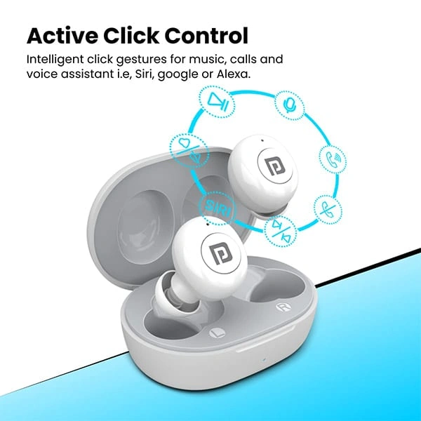 Portronics Harmonics Twins S3 Earbuds - Black, White