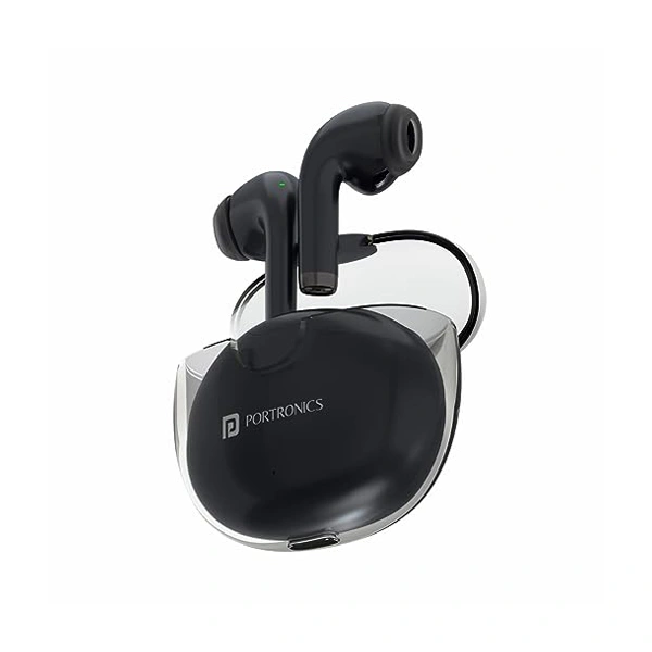 Portronics Harmonics Twins S4 Smart TWS Earbuds - White - White