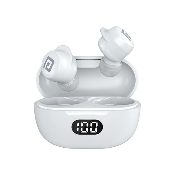 Portronics Harmonics Twins S5 Smart Earbuds - White - White