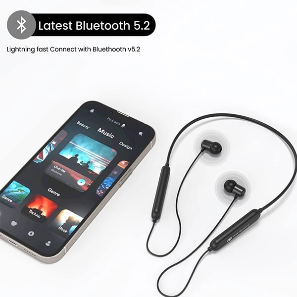Portronics Harmonics Z1 in-Ear Wireless Stereo Headset with Latest Bluetooth 5.2 Voice Assistant
