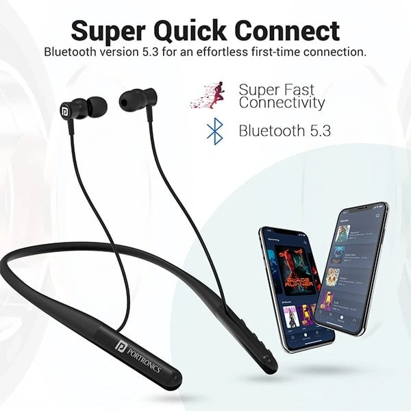 Portronics Harmonics Z4 Wireless Stereo Neckband Bluetooth Headset