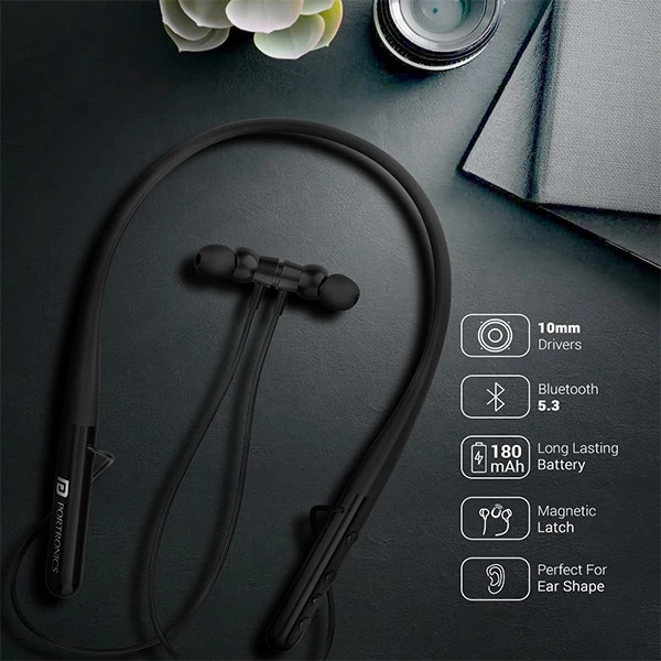 Portronics Harmonics Z4 Wireless Stereo Neckband Bluetooth Headset