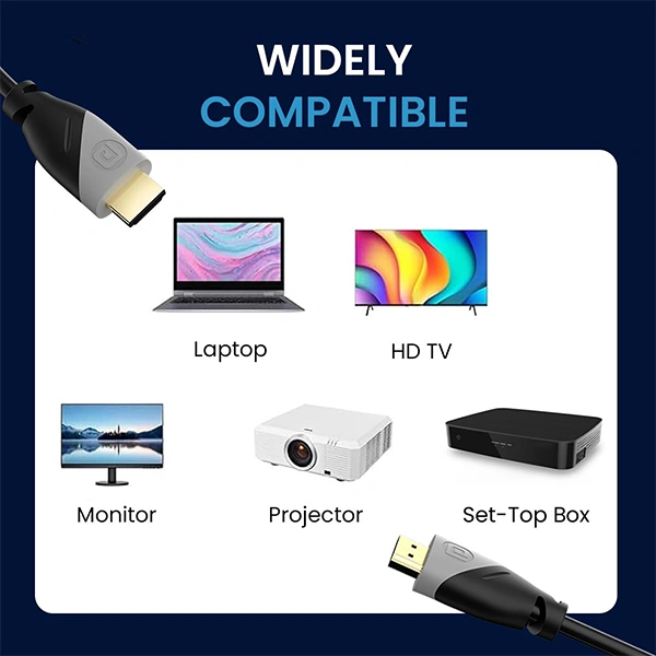 Portronics HDMI Cable 1.5 m Konnect Sync 4k 60Hz