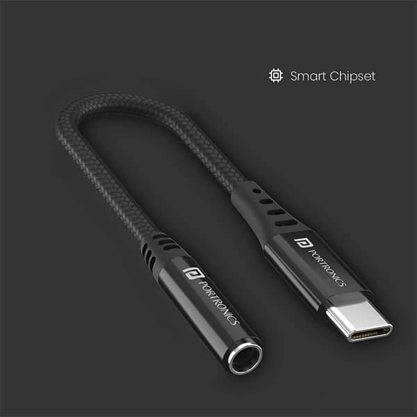 Portronics iKonnect 3 Lightning to 3.5mm Earphone Aux Stereo Jack Phone Converter (iOS)