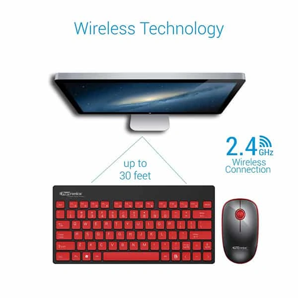 Portronics Key2 Wireless Keyboard &amp; Mouse Combo - Black - Black