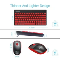 Portronics Key2 Wireless Keyboard &amp; Mouse Combo - Black - Black