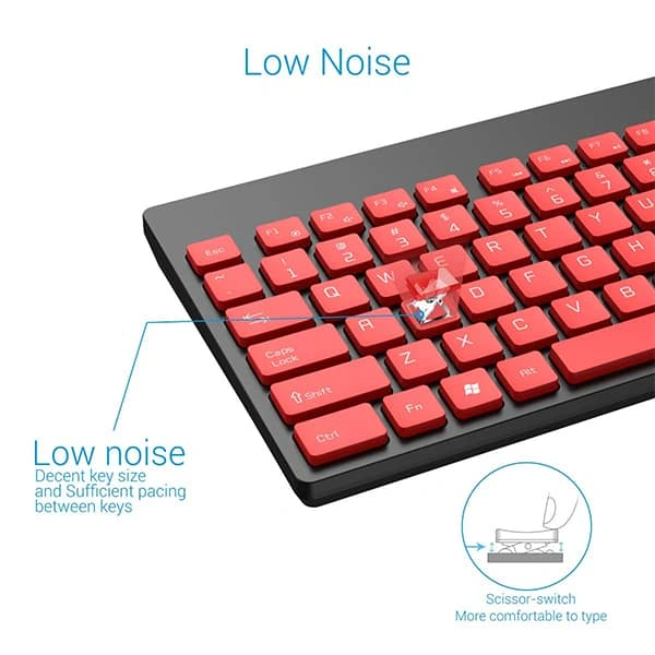Portronics Key2 Wireless Keyboard &amp; Mouse Combo - Black - Black