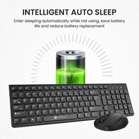 Portronics Key7 Combo Wireless Keyboard & Mouse - Black - Black