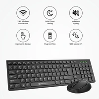 Portronics Key7 Combo Wireless Keyboard & Mouse - Black - Black