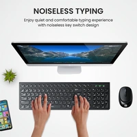 Portronics Key7 Combo Wireless Keyboard & Mouse - Black - Black