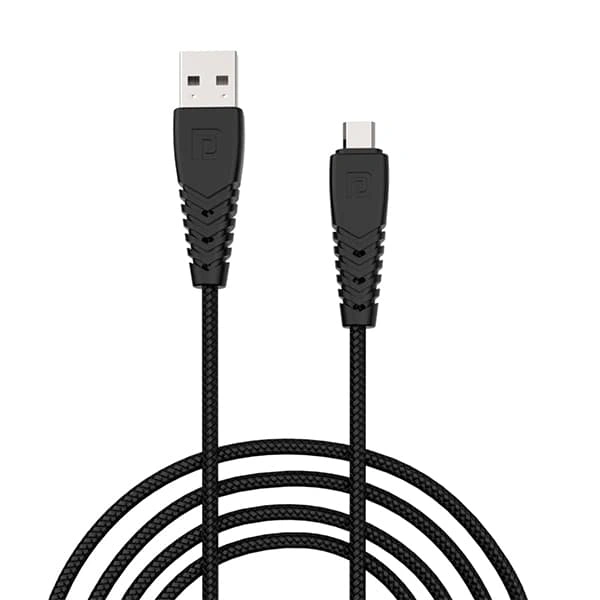 Portronics Konnect B Micro USB Cables For Fast Charging & Data Sync 3.0 Amp with PVC Heads - White - White