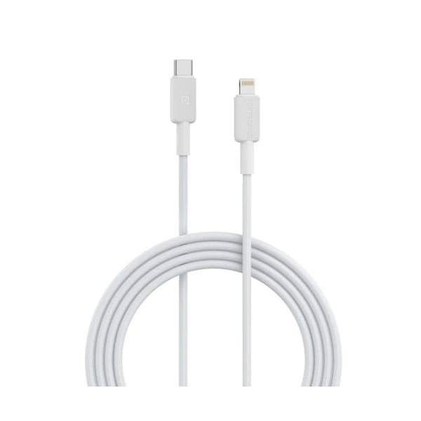 Portronics Konnect CL 20W POR-1067 Type-C to 8 Pin USB 1.2M Cable - White - White
