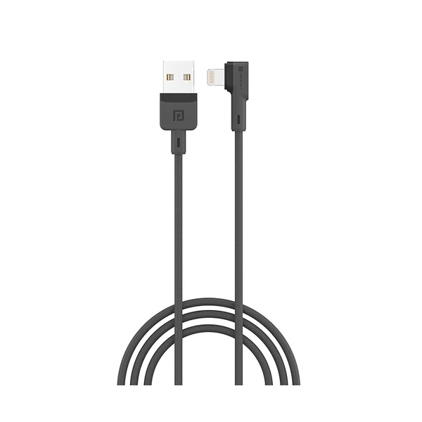 Portronics Konnect L 1.2M 3A 8 Pin USB Cable - White - White