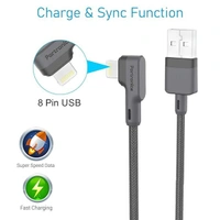 Portronics Konnect L 1.2M 3A 8 Pin USB Cable - White - White