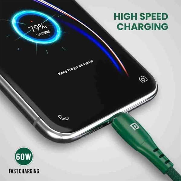 Portronics Konnect Type-C To Type C 60W PD Quick Charge Cable