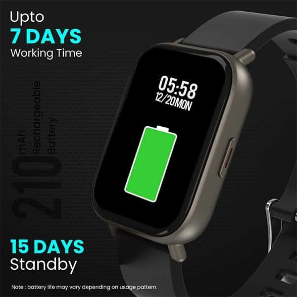 Portronics Kronos Y1 Bluetooth Calling Smart Watch - Grey - Grey