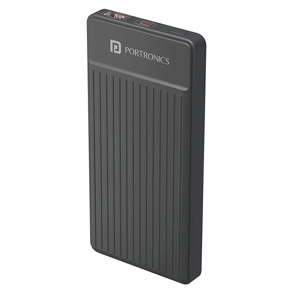 Portronics Luxcell B 10K 10000mAh Power Bank - Dark Grey - Dark Grey