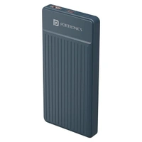 Portronics Luxcell B 10K 10000mAh Power Bank - Dark Grey - Dark Grey