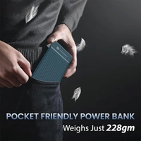 Portronics Luxcell B 10K 10000mAh Power Bank - Dark Grey - Dark Grey