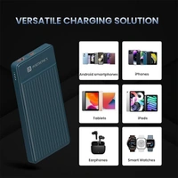 Portronics Luxcell B 10K 10000mAh Power Bank - Dark Grey - Dark Grey