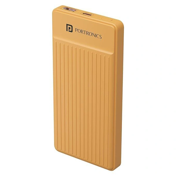 Portronics Luxcell B 10K 10000mAh Power Bank - Yellow - Yellow