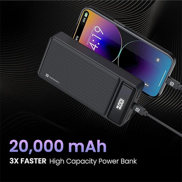 Portronics Luxcell B 20K 20000 mAh Power Bank with 22.5W Max Output