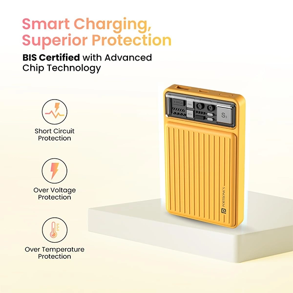 Portronics Luxcell Mini 10K Advanced 10000 mAh Smallest Power Bank