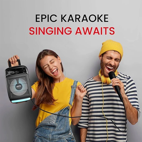 Portronics Melomix 20W Portable Bluetooth Speaker with Karaoke Mic