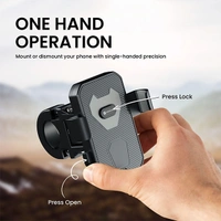 Portronics Mobile 4 Bike Phone Mount with 360° Rotational - Grey