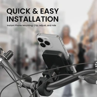 Portronics Mobile 4 Bike Phone Mount with 360° Rotational - Grey