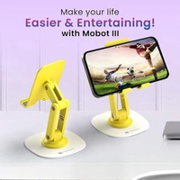 Portronics Mobot III Multifunctional Universal Mobile Holder - Black - Black