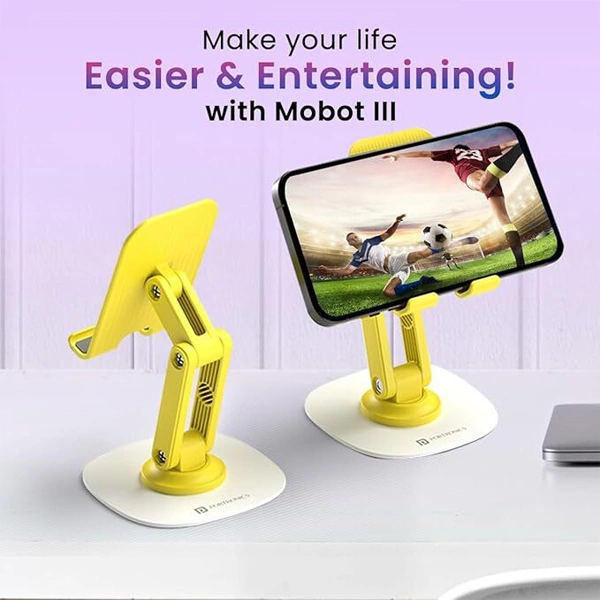 Portronics Mobot III Multifunctional Universal Mobile Holder - Black - Black