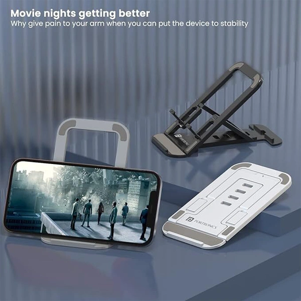 Portronics Modesk 100 Desktop Foldable Mobile & Tablet Holder