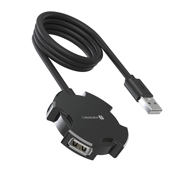 Portronics Mport 4C USB Hub 1.2 Metre Long Cable - White