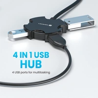 Portronics Mport 4C USB Hub 1.2 Metre Long Cable - White