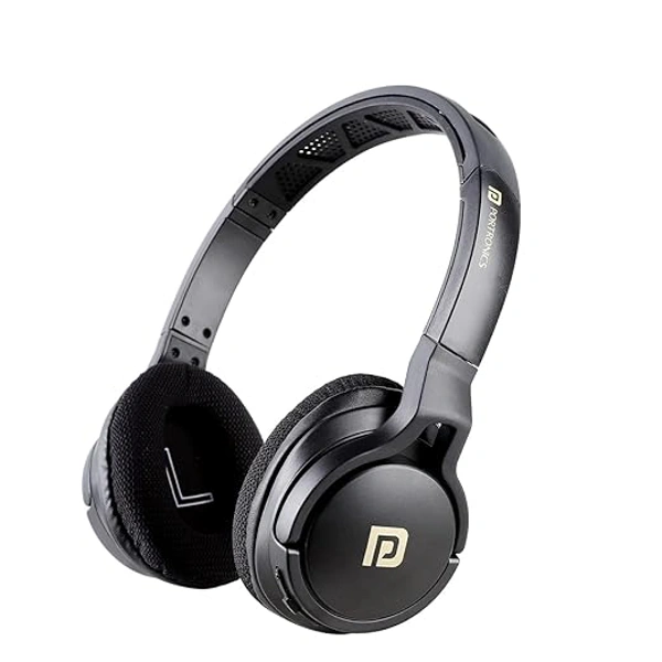 Portronics Muffs M1 Wireless Bluetooth Over Ear Headphone - Black - Black