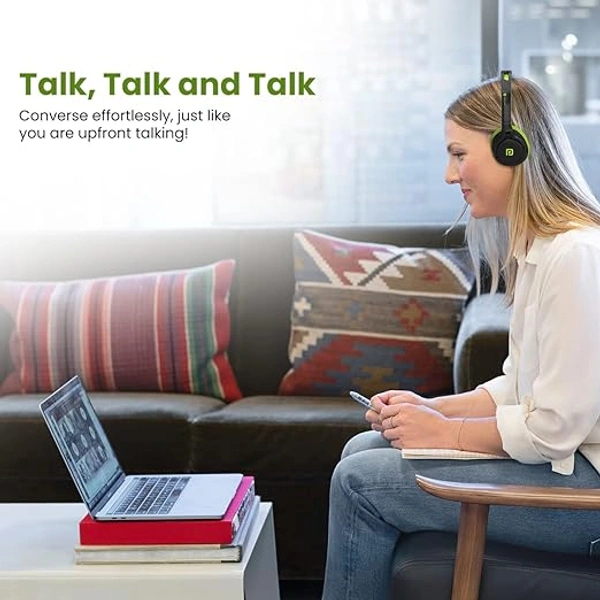 Portronics Muffs M1 Wireless Bluetooth Over Ear Headphone - Red - Red