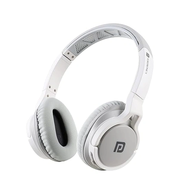 Portronics Muffs M1 Wireless Bluetooth Over Ear Headphone - White - White