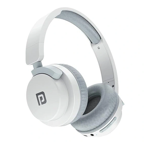 Portronics Muffs M2 Bluetooth Headphones - White - White