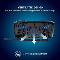 Portronics My Buddy Air 4 Laptop Cooling Pad with Triple Cooling Fans