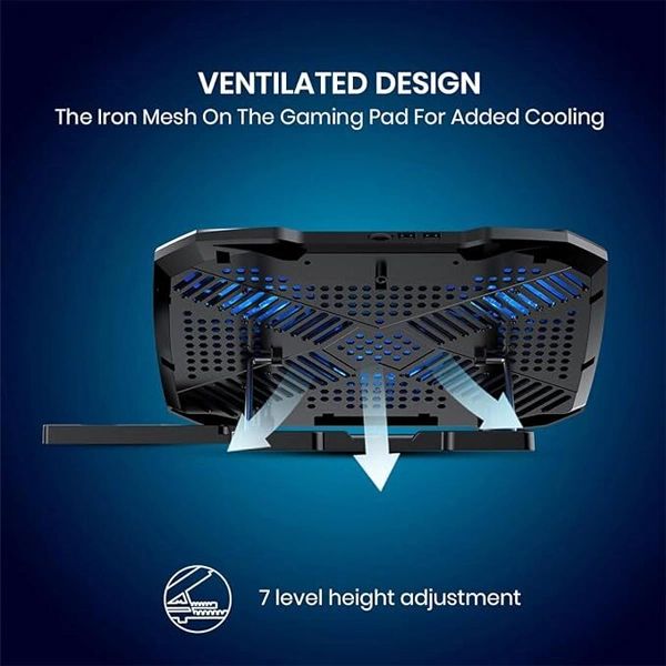 Portronics My Buddy Air 4 Laptop Cooling Pad with Triple Cooling Fans