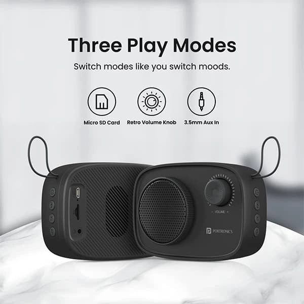Portronics Pixel 2 Wireless Bluetooth Portable Speaker - Blue - Blue